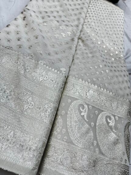Banarsi Dyeable Chanderi With Zari Work Daman